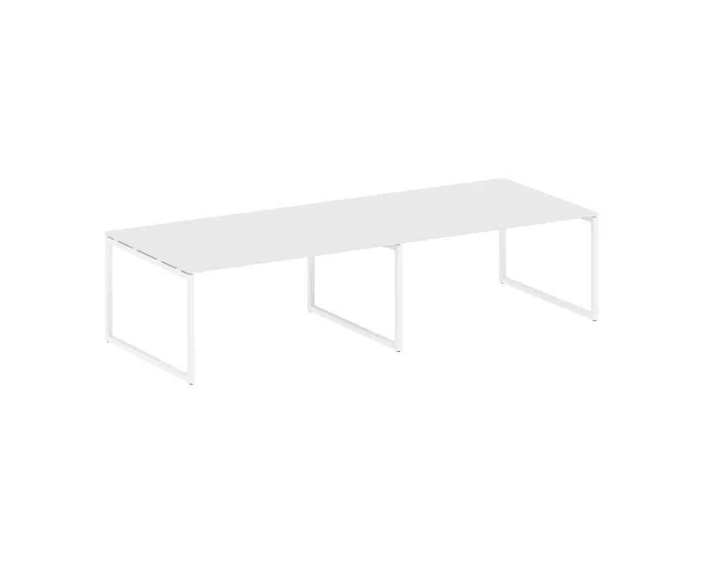 Перег. стол (2 столешницы) на О-образном м/к 3200x1235x750 Метал Систем Куатро 4х4 / Metal System Quattro 4x4