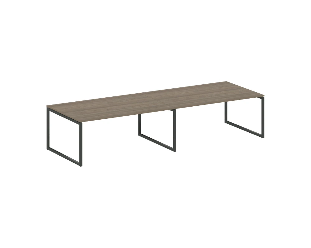 Перег. стол (2 столешницы) на О-образном м/к 3600x1235x750 Метал Систем Куатро 4х4 / Metal System Quattro 4x4