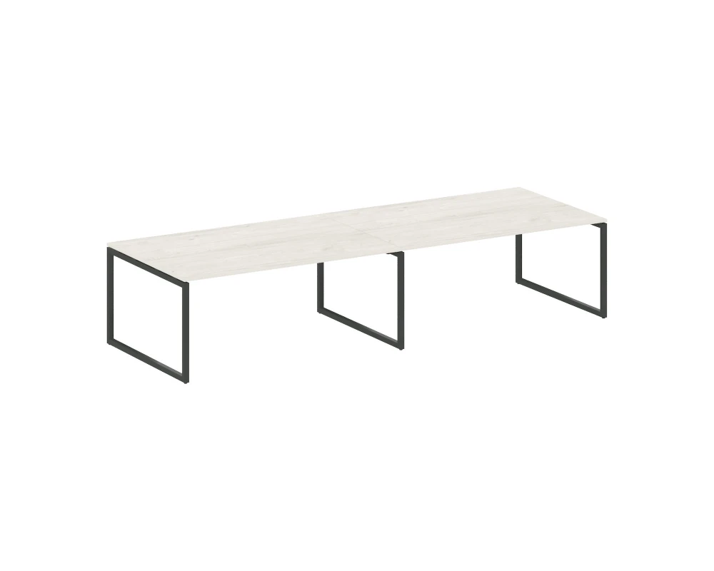 Перег. стол (2 столешницы) на О-образном м/к 3600x1235x750 Метал Систем Куатро 4х4 / Metal System Quattro 4x4