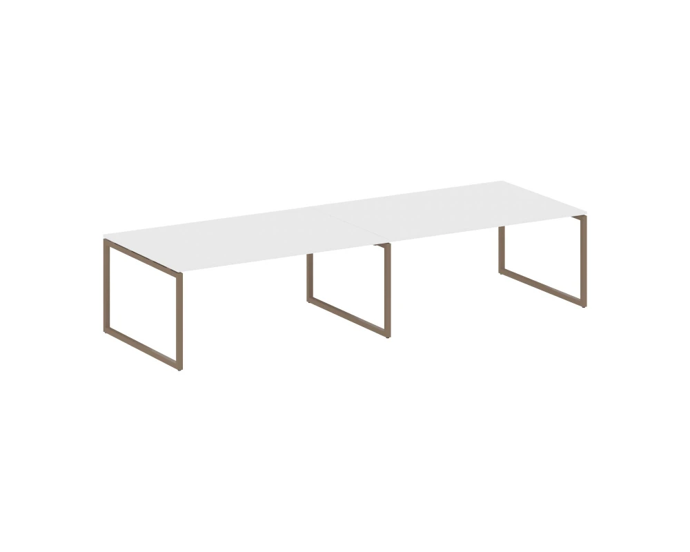 Перег. стол (2 столешницы) на О-образном м/к 3600x1235x750 Метал Систем Куатро 4х4 / Metal System Quattro 4x4