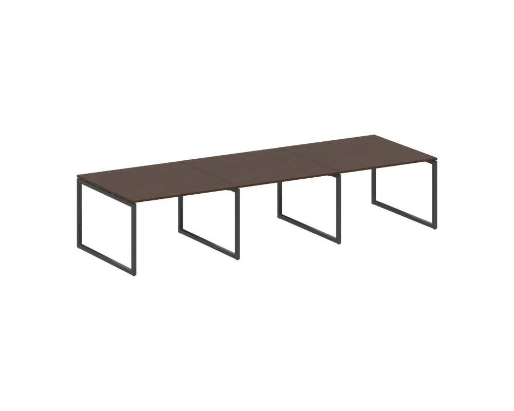 Перег. стол (3 столешницы) на О-оразном м/к 3600x1235x750 Метал Систем Куатро 4х4 / Metal System Quattro 4x4