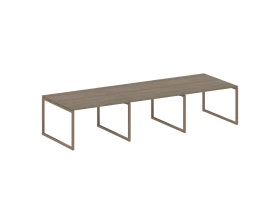 Перег. стол (3 столешницы) на О-оразном м/к 3600x1235x750 Метал Систем Куатро 4х4 / Metal System Quattro 4x4 images