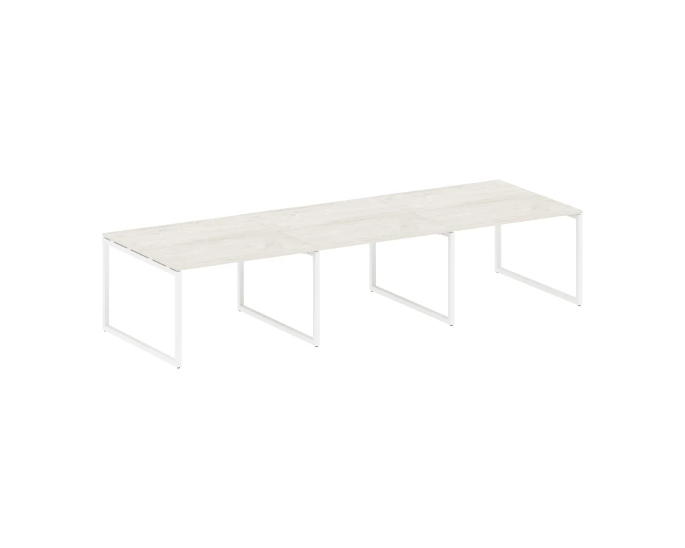 Перег. стол (3 столешницы) на О-оразном м/к 3600x1235x750 Метал Систем Куатро 4х4 / Metal System Quattro 4x4