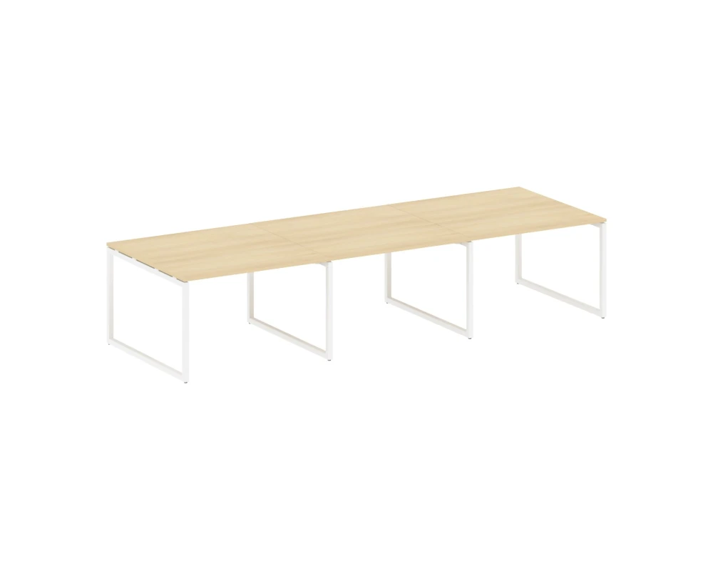 Перег. стол (3 столешницы) на О-оразном м/к 3600x1235x750 Метал Систем Куатро 4х4 / Metal System Quattro 4x4