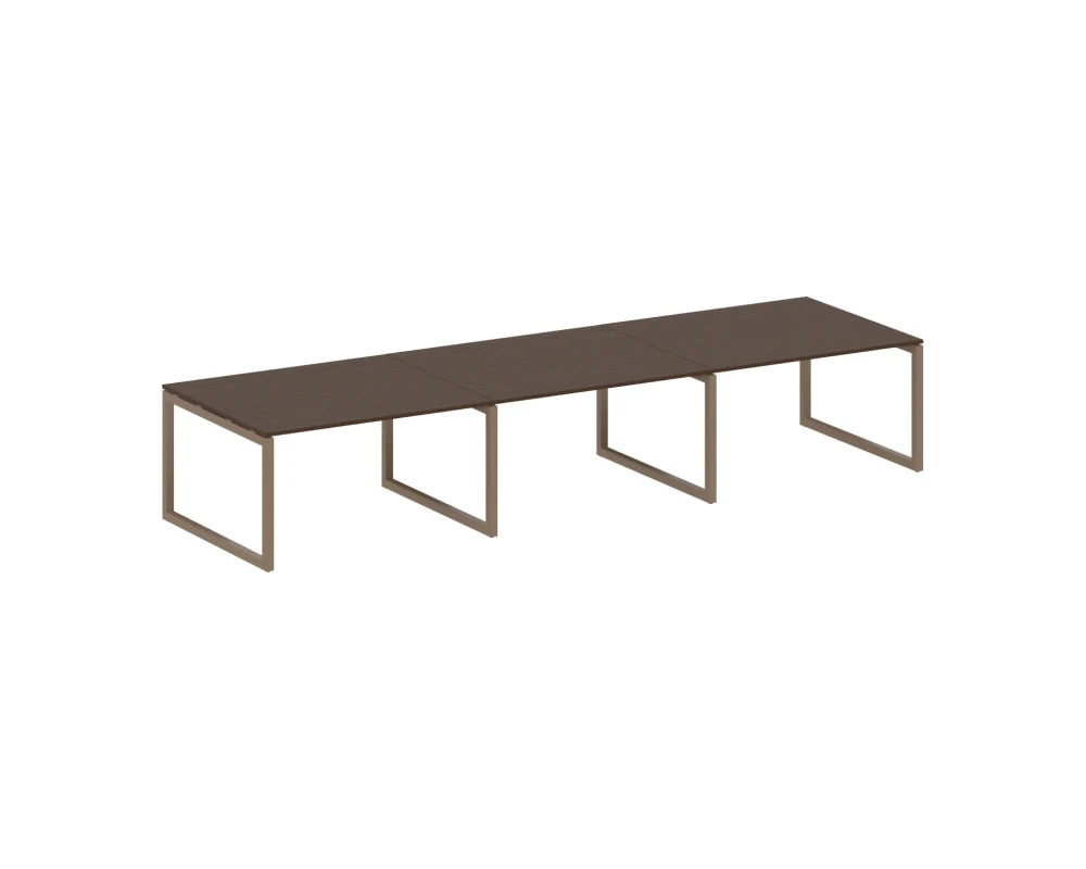 Переговорный стол (3 столешницы) на О-оразном м/к 4200x1235x750 Метал Систем Куатро 5x5 / Metal System Quattro 5x5