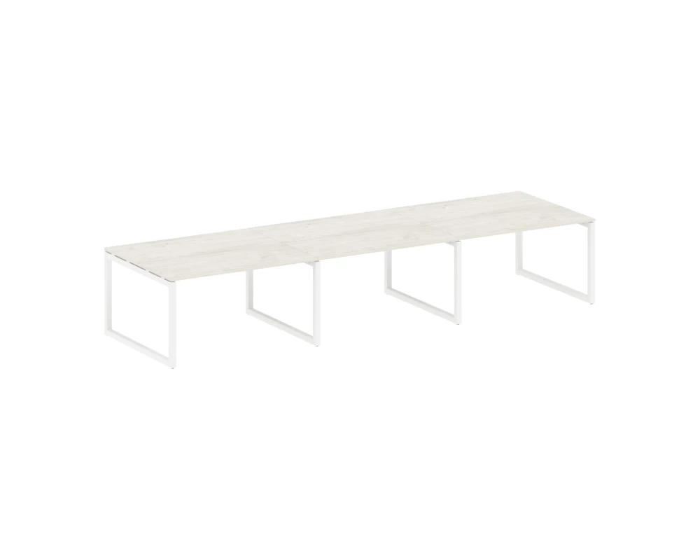 Переговорный стол (3 столешницы) на О-оразном м/к 4200x1235x750 Метал Систем Куатро 5x5 / Metal System Quattro 5x5