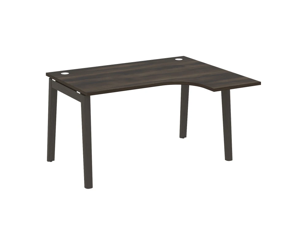 Стол эргономичный правый, опоры - массив дерева 138x118x75 Оникс Вуд / Onix Wood