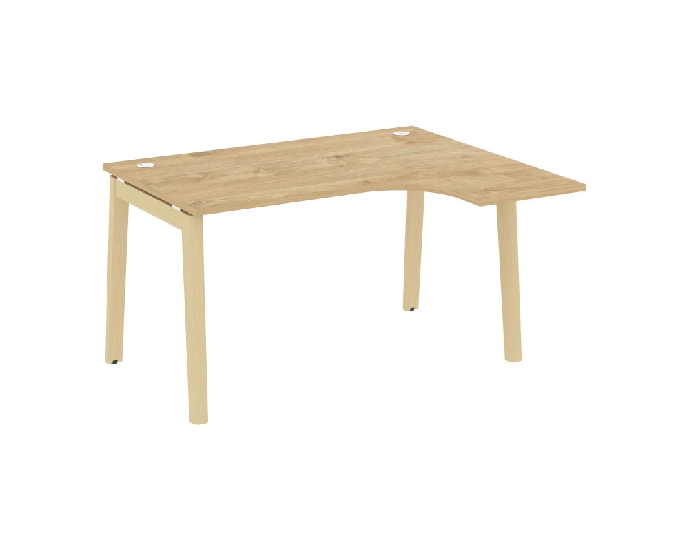 Стол эргономичный правый, опоры - массив дерева 138x118x75 Оникс Вуд / Onix Wood