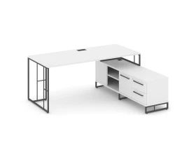 Стол руководителя с опорной тумбой правый 1780x1600x750 Рифт Директ / Rift Direct images