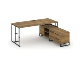 Стол руководителя с опорной тумбой правый 1780x1600x750 Рифт Директ / Rift Direct images