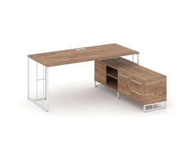 Стол руководителя с опорной тумбой правый 1780x1600x750 Рифт Директ / Rift Direct images