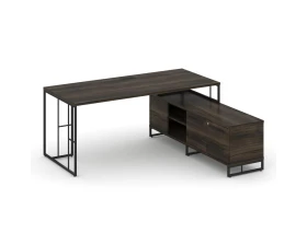 Стол руководителя с опорной тумбой правый 1780x1600x750 Рифт Директ / Rift Direct images