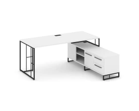 Стол руководителя с опорной тумбой правый 1780x1600x750 Рифт Директ / Rift Direct images