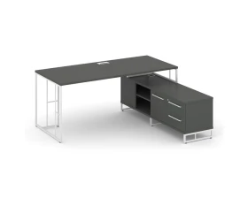 Стол руководителя с опорной тумбой правый 1780x1600x750 Рифт Директ / Rift Direct images
