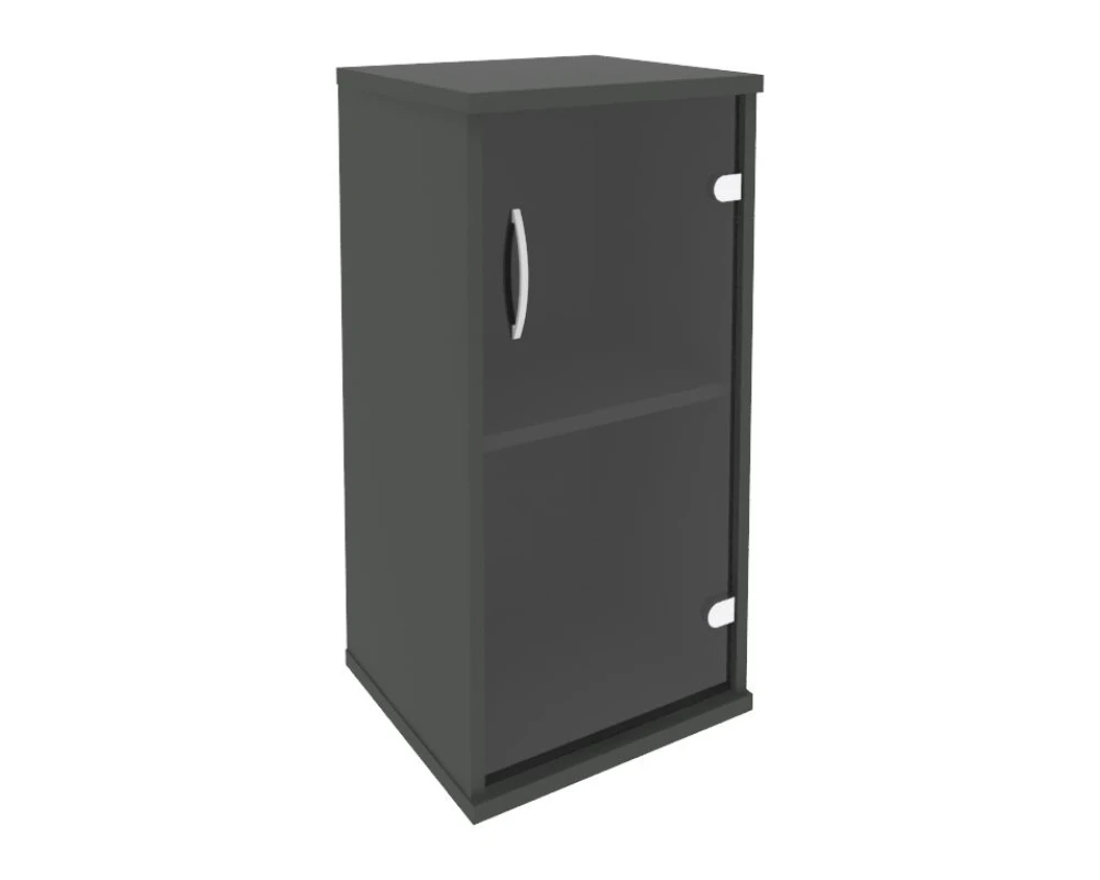 Шкаф низкий узкий правый 1 низкая дверь стекло Рива / Riva