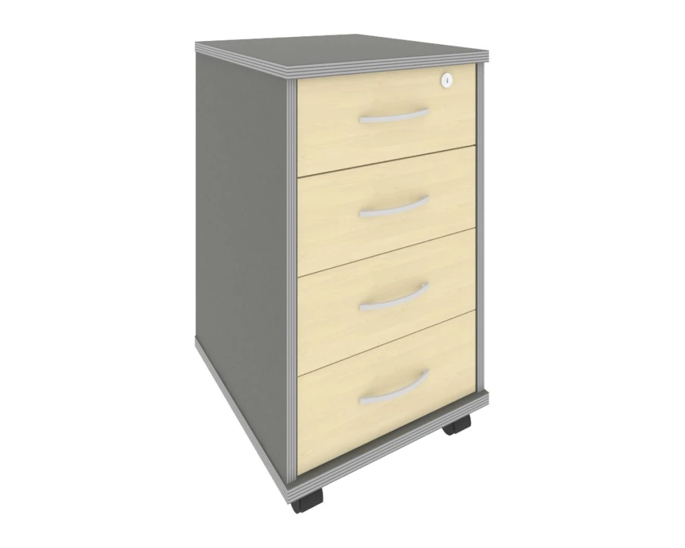 Тумба подкатная 4 ящика с замком Рива / Riva