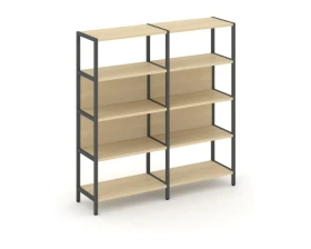 Двухсекционный стеллаж четырехярусный 1590х400х1613 Шелф Систем / Shelf System images