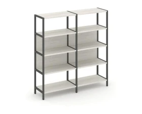 Двухсекционный стеллаж четырехярусный 1590х400х1613 Шелф Систем / Shelf System images