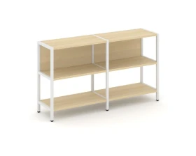 Двухсекционный стеллаж двухярусный 1590х400х879 Шелф Систем / Shelf System images