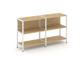 Двухсекционный стеллаж двухярусный 1590х400х879 Шелф Систем / Shelf System images