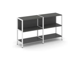 Двухсекционный стеллаж двухярусный 1590х400х879 Шелф Систем / Shelf System images