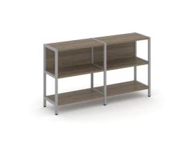 Двухсекционный стеллаж двухярусный 1590х400х879 Шелф Систем / Shelf System images