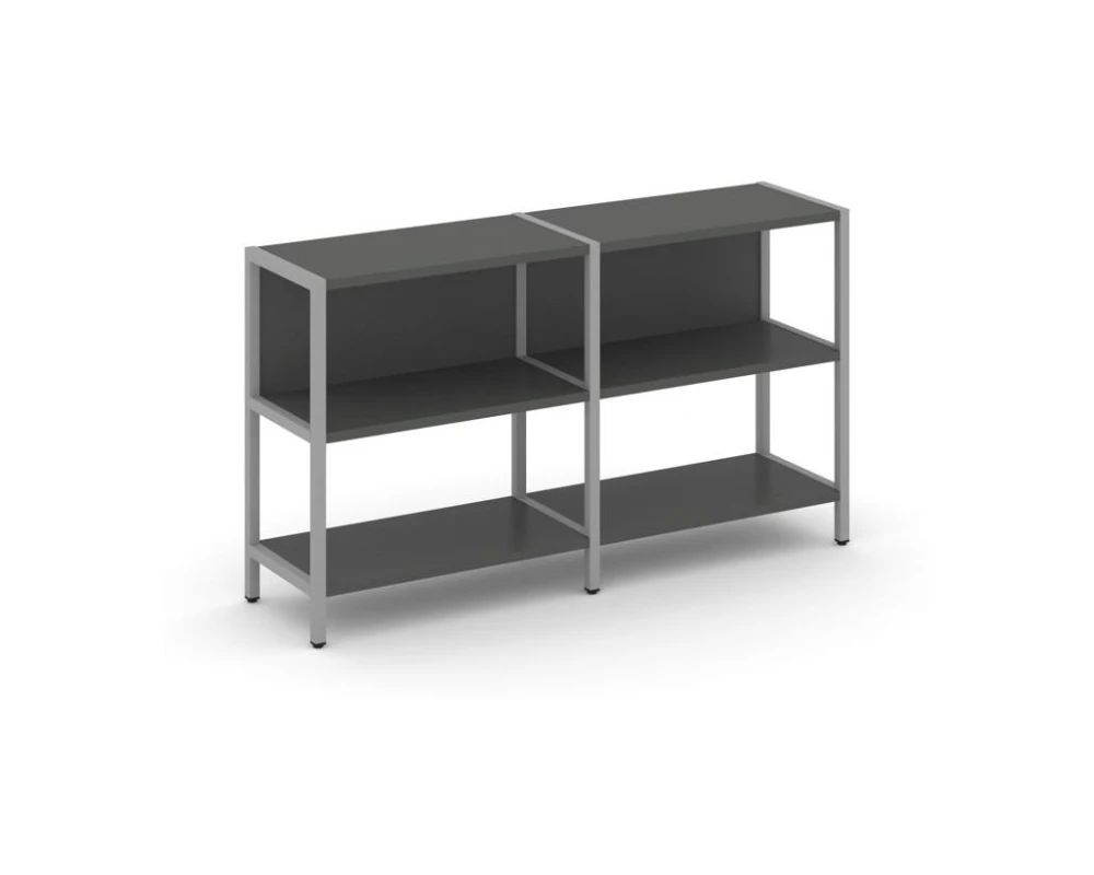 Двухсекционный стеллаж двухярусный 1590х400х879 Шелф Систем / Shelf System