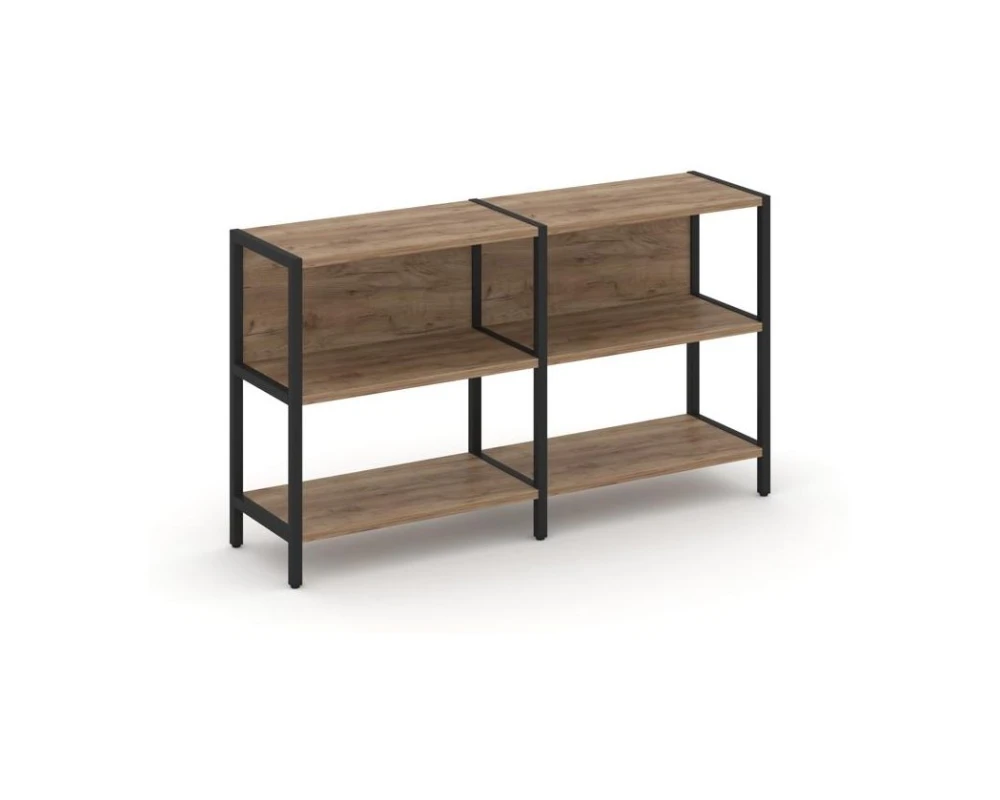 Двухсекционный стеллаж двухярусный 1590х400х879 Шелф Систем / Shelf System