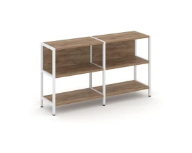 Двухсекционный стеллаж двухярусный 1590х400х879 Шелф Систем / Shelf System images