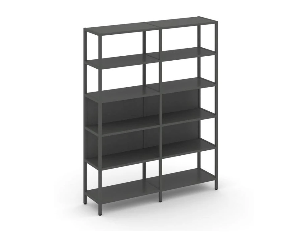 Двухсекционный стеллаж пятиярусный 1590х400х1980 Шелф Систем / Shelf System