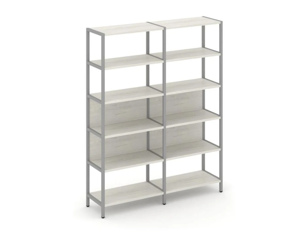 Двухсекционный стеллаж пятиярусный 1590х400х1980 Шелф Систем / Shelf System