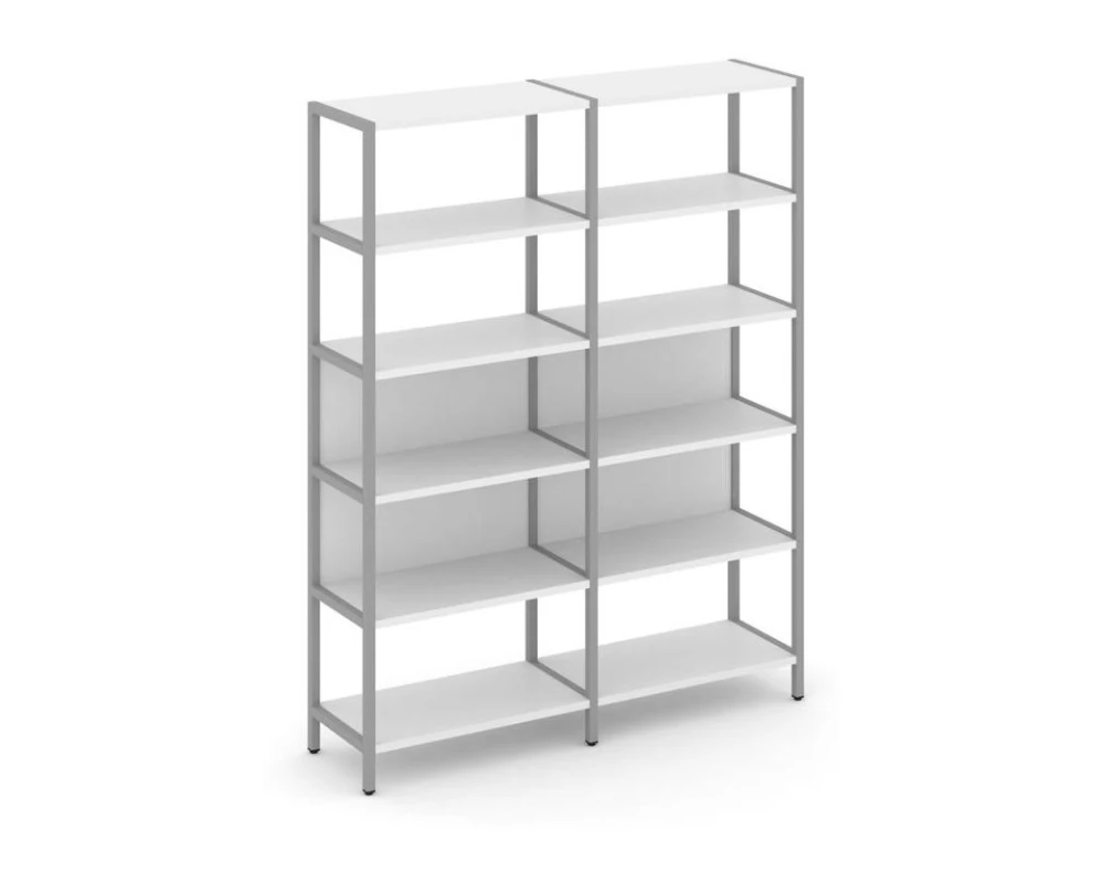 Двухсекционный стеллаж пятиярусный 1590х400х1980 Шелф Систем / Shelf System