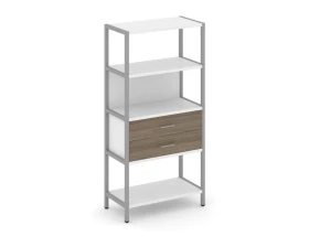 Односекционный стеллаж четырехярусный с ящиками 810х400х1613 Шелф Систем / Shelf System images
