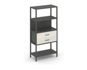Односекционный стеллаж четырехярусный с ящиками 810х400х1613 Шелф Систем / Shelf System images