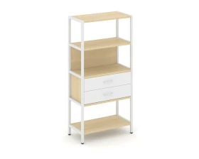 Односекционный стеллаж четырехярусный с ящиками 810х400х1613 Шелф Систем / Shelf System images