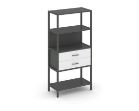 Односекционный стеллаж четырехярусный с ящиками 810х400х1613 Шелф Систем / Shelf System images