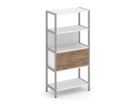 Односекционный стеллаж четырехярусный с ящиками 810х400х1613 Шелф Систем / Shelf System images
