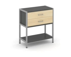 Односекционный стеллаж двухярусный с ящиками 810х400х879 Шелф Систем / Shelf System images