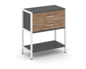 Односекционный стеллаж двухярусный с ящиками 810х400х879 Шелф Систем / Shelf System images