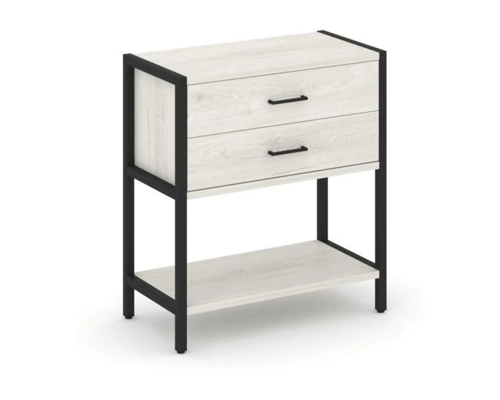 Односекционный стеллаж двухярусный с ящиками 810х400х879 Шелф Систем / Shelf System