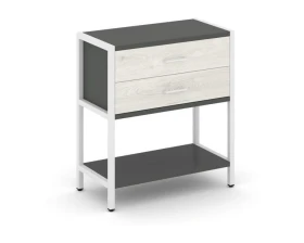 Односекционный стеллаж двухярусный с ящиками 810х400х879 Шелф Систем / Shelf System images