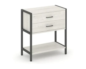 Односекционный стеллаж двухярусный с ящиками 810х400х879 Шелф Систем / Shelf System images