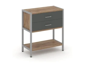 Односекционный стеллаж двухярусный с ящиками 810х400х879 Шелф Систем / Shelf System images