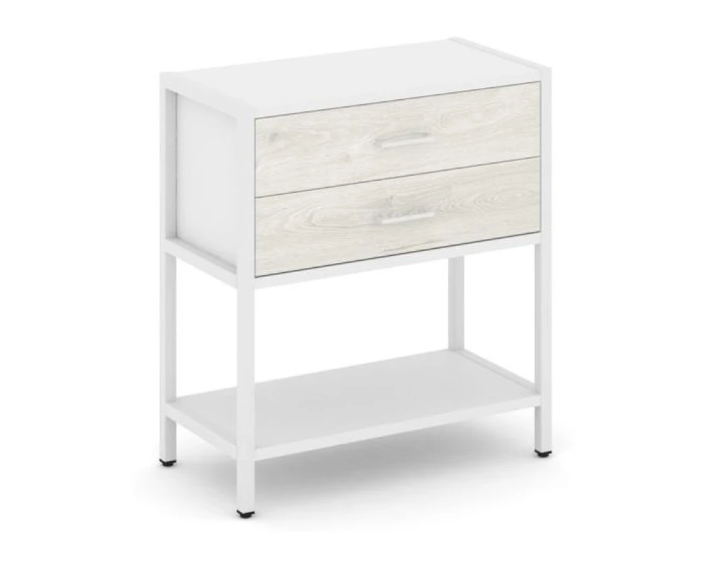 Односекционный стеллаж двухярусный с ящиками 810х400х879 Шелф Систем / Shelf System