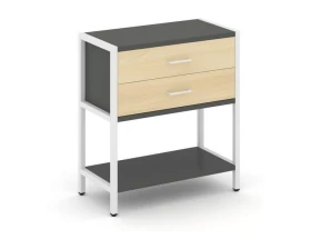 Односекционный стеллаж двухярусный с ящиками 810х400х879 Шелф Систем / Shelf System images