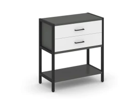 Односекционный стеллаж двухярусный с ящиками 810х400х879 Шелф Систем / Shelf System images