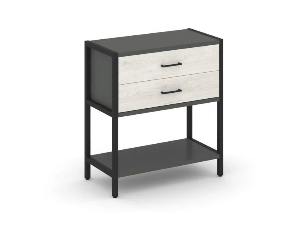 Односекционный стеллаж двухярусный с ящиками 810х400х879 Шелф Систем / Shelf System