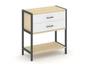 Односекционный стеллаж двухярусный с ящиками 810х400х879 Шелф Систем / Shelf System images