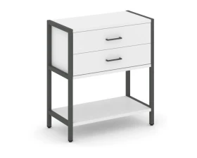 Односекционный стеллаж двухярусный с ящиками 810х400х879 Шелф Систем / Shelf System images