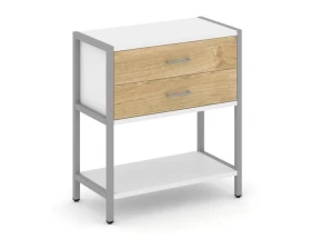 Односекционный стеллаж двухярусный с ящиками 810х400х879 Шелф Систем / Shelf System images